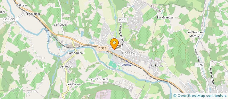 localisation de l'entreprise JF COQUARD VINS à CHESSY