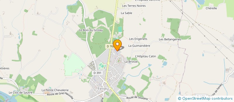 localisation de l'entreprise JF GLASS  FENEU