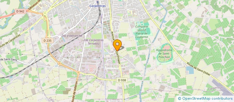 localisation de l'entreprise JF OPTIQUE à CARPENTRAS