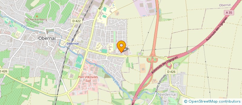 localisation de l'entreprise JF REBER GRAPHISTE  OBERNAI