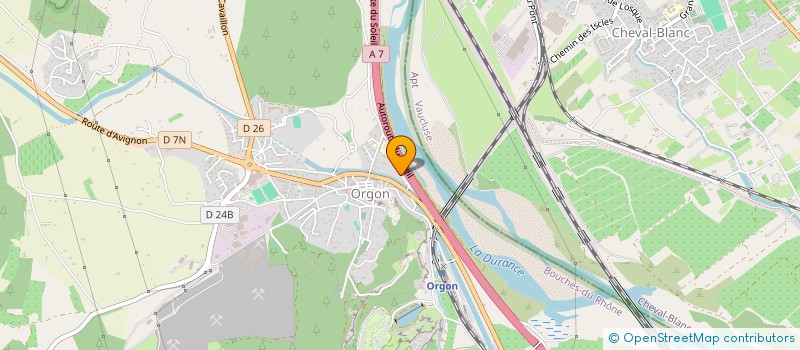 localisation de l'entreprise JF TRANSPORTS à ORGON