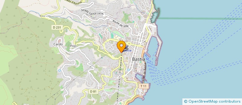 localisation de l'entreprise JF2B HOLDING à BASTIA