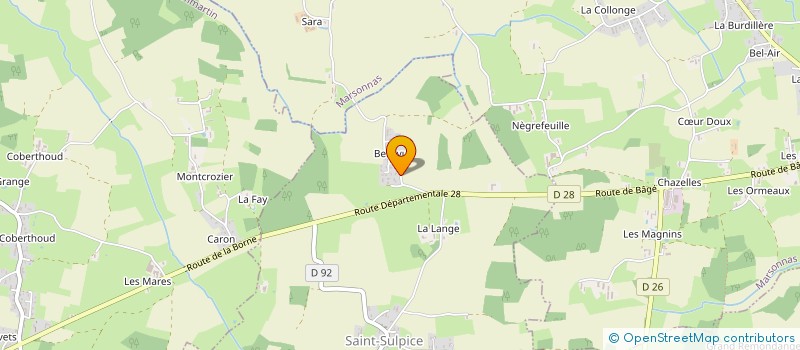 localisation de l'entreprise JFA - BOIS à SAINT-SULPICE