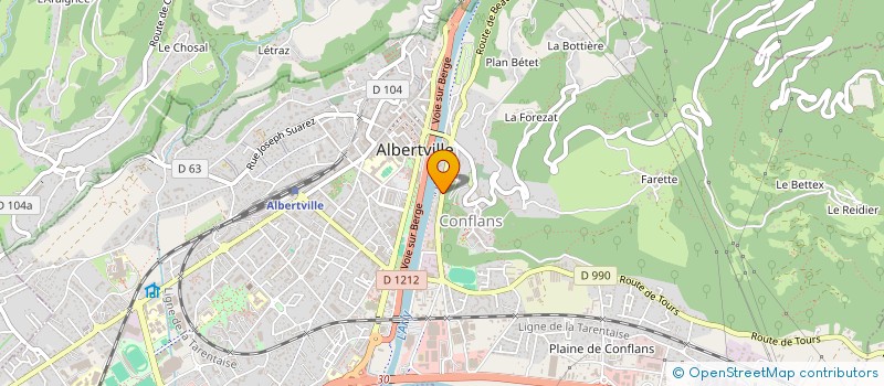 localisation de l'entreprise JFB  ALBERTVILLE