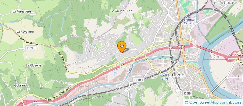 localisation de l'entreprise JFB  GIVORS