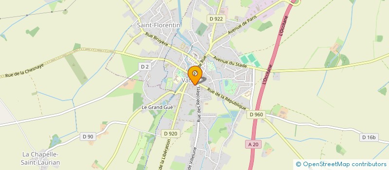 localisation de l'entreprise JFB HOTEL DE FRANCE à VATAN
