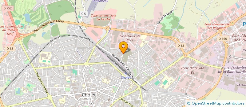 localisation de l'entreprise JFB METAL à CHOLET