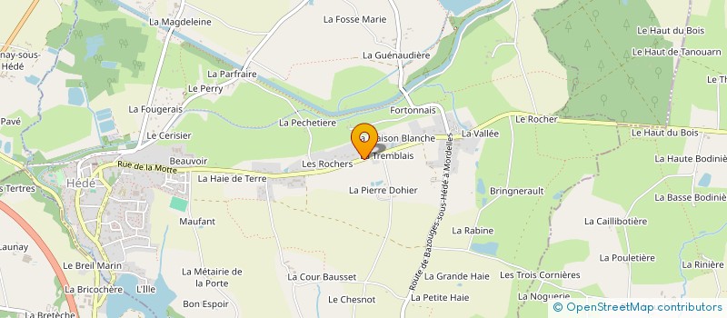 localisation de l'entreprise JFD IMMO  HEDE-BAZOUGES