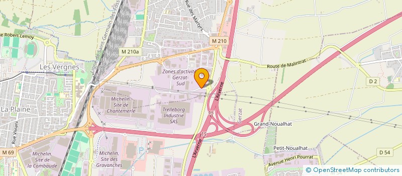 localisation de l'entreprise JFF  GERZAT