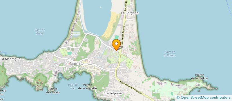 localisation de l'entreprise JFG  HYERES