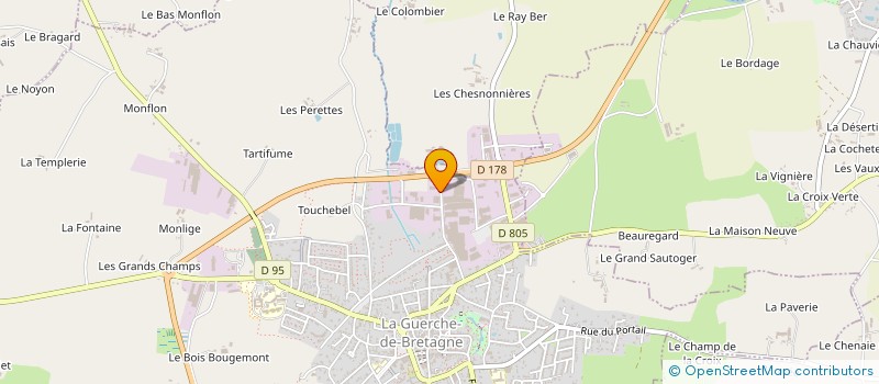 localisation de l'entreprise JFG  LA GUERCHE-DE-BRETAGNE