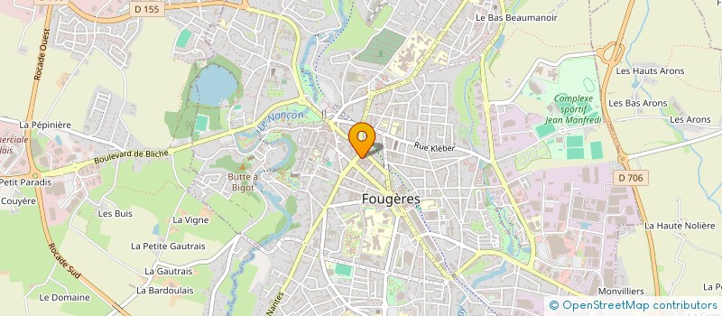 localisation de l'entreprise JFL TAXI  FOUGERES