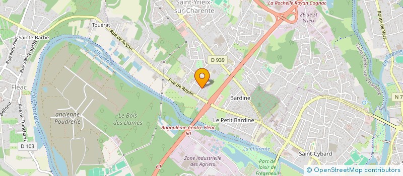 localisation de l'entreprise JFM ANGOULEME à SAINT-YRIEIX-SUR-CHARENTE