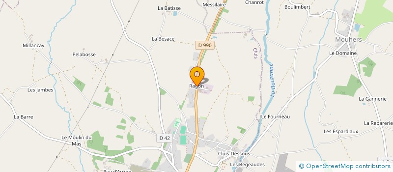 localisation de l'entreprise JFM AUTO à CLUIS