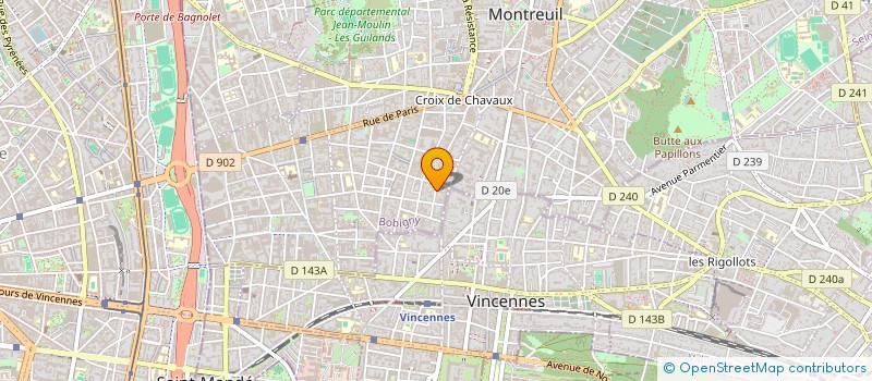 localisation de l'entreprise JFM IMMOBILIER à MONTREUIL