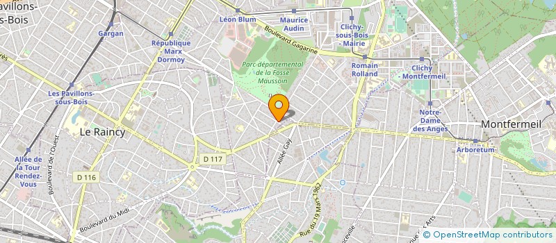 localisation de l'entreprise JFM MACONNERIE à CLICHY-SOUS-BOIS