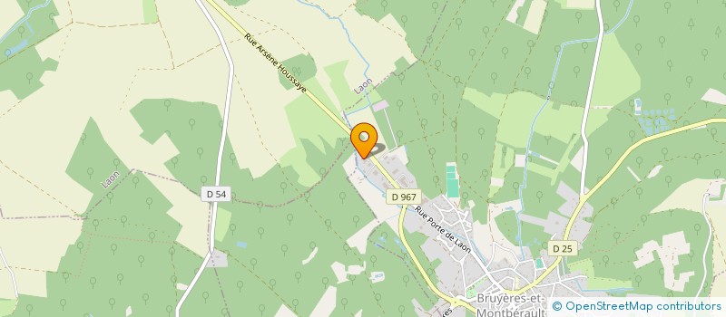 localisation de l'entreprise JFO MENUISERIES à BRUYERES-ET-MONTBERAULT