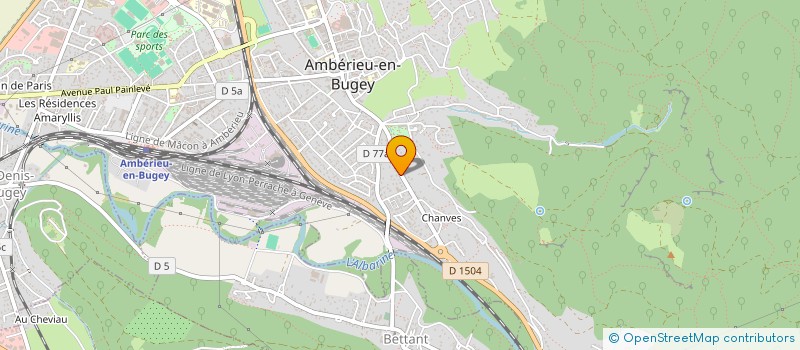 localisation de l'entreprise JFP GENAS  AMBERIEU-EN-BUGEY