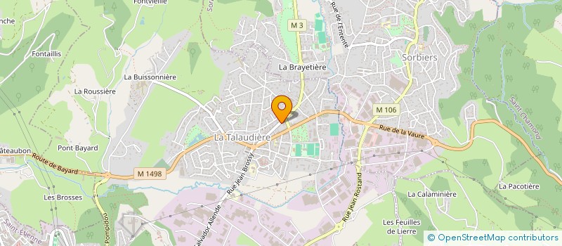 localisation de l'entreprise JFPROSERVICE à LA TALAUDIERE