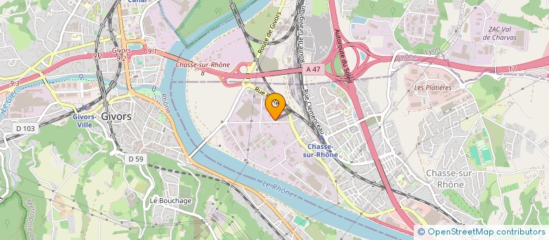 localisation de l'entreprise JFRESTAURATION  CHASSE-SUR-RHONE