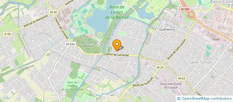 localisation de l'entreprise JG  TOURNEFEUILLE