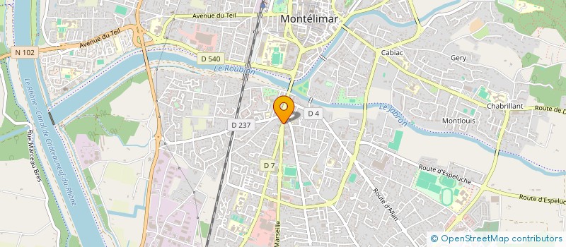 localisation de l'entreprise JG COMMUNICATION  MONTELIMAR