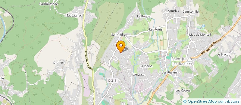 localisation de l'entreprise JG DB LOCATION  SAINT-JULIEN-LES-ROSIERS