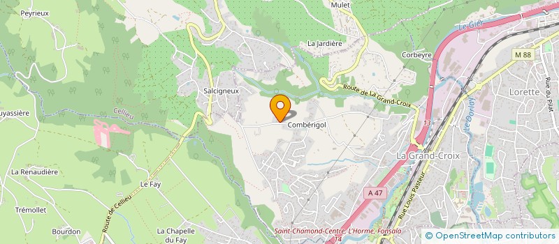 localisation de l'entreprise JG HOLDING  LA GRAND-CROIX