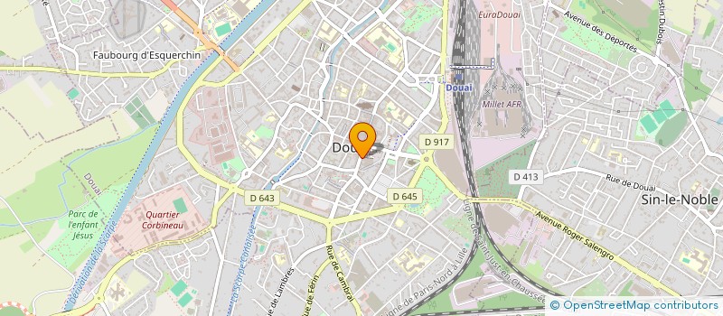 localisation de l'entreprise JG OPTICAL à DOUAI