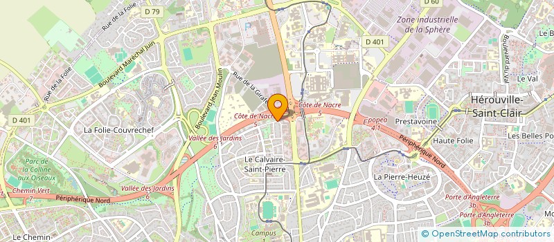 localisation de l'entreprise JG PEINTURE à CAEN