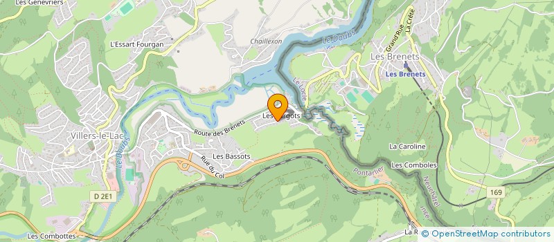 localisation de l'entreprise JGB  VILLERS-LE-LAC