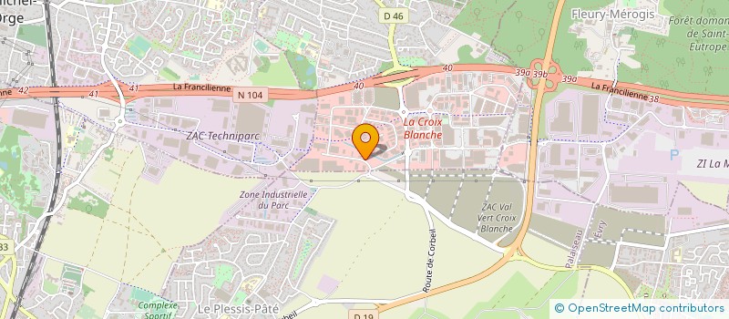 localisation de l'entreprise JGB SARL  SAINTE-GENEVIEVE-DES-BOIS