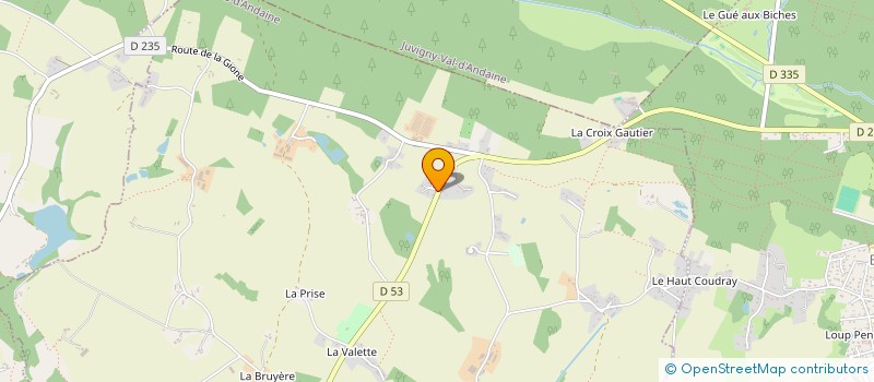 localisation de l'entreprise JGCV à RIVES D'ANDAINE