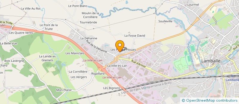 localisation de l'entreprise JGE - ERGOTHERAPEUTE  LAMBALLE-ARMOR