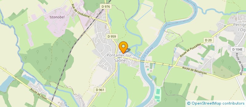 localisation de l'entreprise JGF MENUISERIE  PONTAILLER-SUR-SAONE