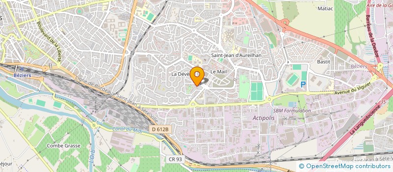 localisation de l'entreprise JH AGRI +  BEZIERS