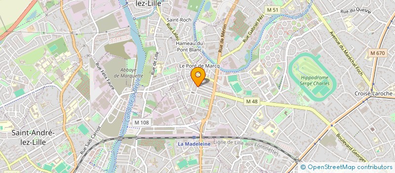 localisation de l'entreprise JH AUTO SERVICES à MARCQ-EN-BARŒUL