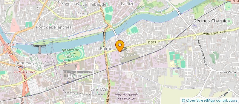 localisation de l'entreprise JH CARRELAGE  DECINES-CHARPIEU