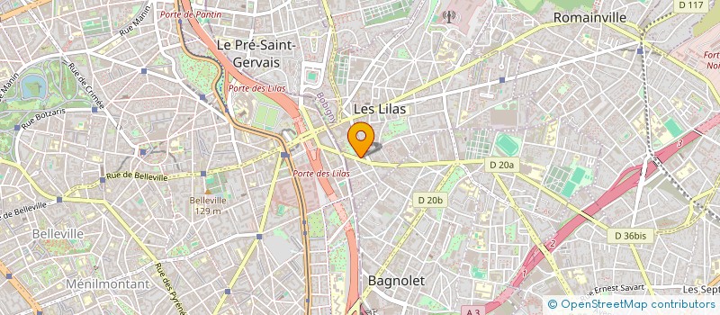 localisation de l'entreprise JH IMPRESSIONS  LES LILAS