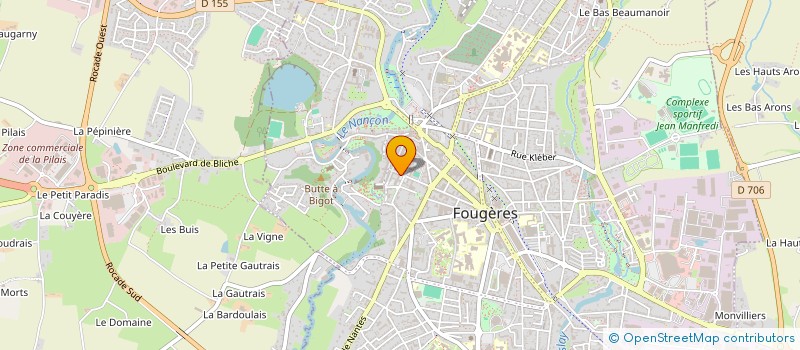 localisation de l'entreprise JH INDUSTRIE  FOUGERES