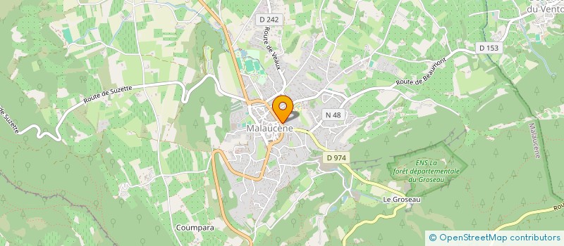 localisation de l'entreprise JH PISCINES à MALAUCENE