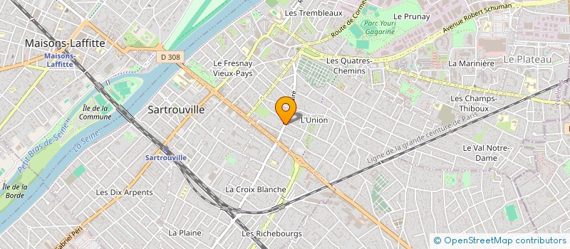 localisation de l'entreprise JHB  SARTROUVILLE