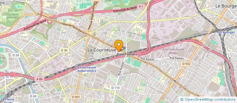 localisation de l'entreprise JHELICA à LA COURNEUVE