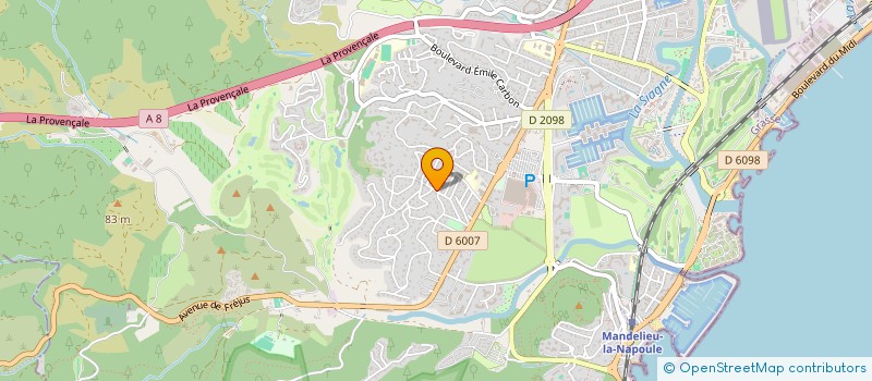 localisation de l'entreprise JIEF à MANDELIEU LA NAPOULE