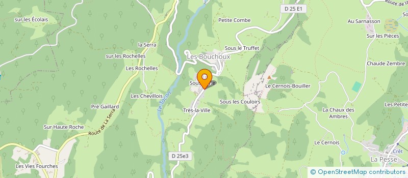 localisation de l'entreprise JIMMYCLO 39  LES BOUCHOUX