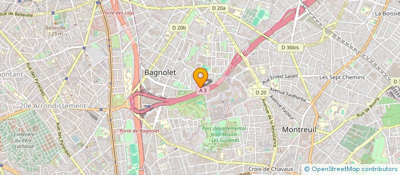 localisation de l'entreprise JIN LE à BAGNOLET