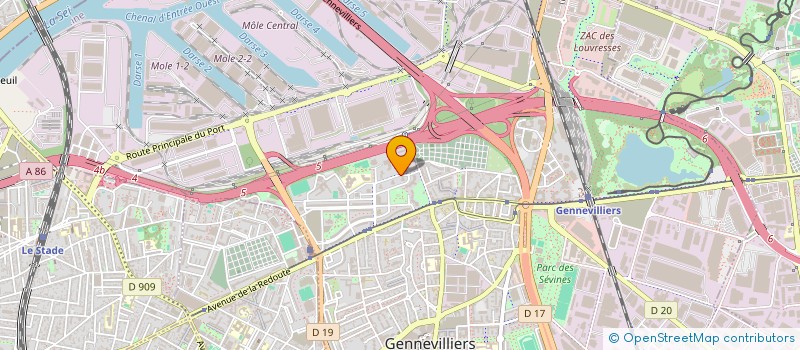 localisation de l'entreprise JIN SAFIRE à GENNEVILLIERS