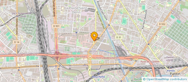 localisation de l'entreprise JING WANG  AUBERVILLIERS