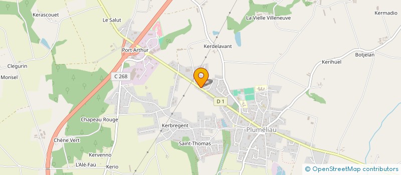 localisation de l'entreprise JIROM à PLUMELIAU-BIEUZY