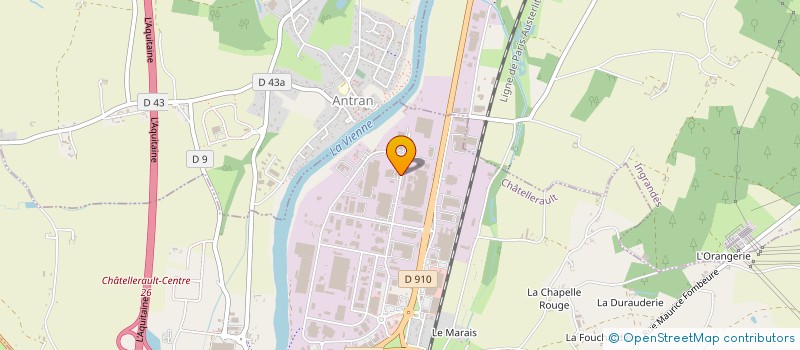 localisation de l'entreprise JIRSA DISTRIBUTION à CHATELLERAULT